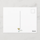 レトロ50s明るいメリークリスマスキャンディカクテル ポストカード (裏面)