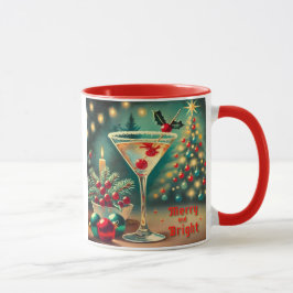 レトロ50's メリー ブライト クリスマス カクテル マティーニ マグカップ