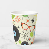 レトロ50's ヴィンテージ柄 バースデーパーティー 紙コップ (正面)