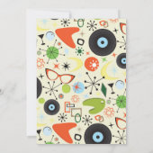 レトロ50's 60's ヴィンテージ ハウスウォーミング パーティー 招待状 (裏面)