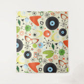 レトロ50's 60's ヴィンテージ ファッション パターン パーティー タペストリー (正面)