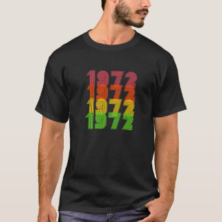 レトロ50th誕生日1972衣装 – 誕生日50年 tシャツ
