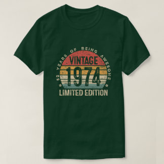 レトロ52歳 1974 限定版 52歳の誕生日 Tシャツ