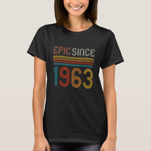 レトロ59th誕生日エピック1963年以来 tシャツ (正面)