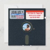 レトロ5.25フロッピーディスクリタイアメントパーティー招待状 招待状 (裏面)