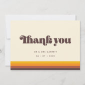 レトロ60のヴィンテージカラー結婚のサンキューカード 案内状 (正面)