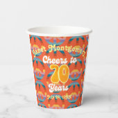 レトロ60の応援~70年パーソナライズされた 紙コップ (裏面)