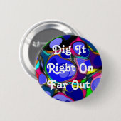 レトロ60の抽象ボタン 缶バッジ (正面&裏面)