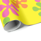 レトロ60の花ギフトラッピング紙 ラッピングペーパー (ロールコーナー)