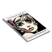 レトロ60の顔と引用文 ノートブック (右側)