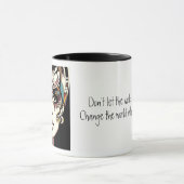 レトロ60の顔と引用文 マグカップ (中央)