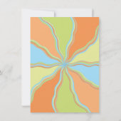 レトロ60の70のヒッピーGroovyパーティー 招待状 (裏面)