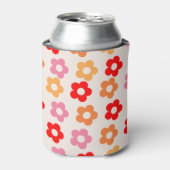 レトロ60代70代の花ヒッピー 缶クーラー (缶正面)