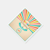 レトロ60位誕生祝い紙ナプキンス スタンダードカクテルナプキン (角)