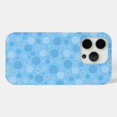 レトロ60年代の明るい青い水玉模様 Case-Mate iPhoneケース (裏面 (横))