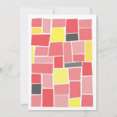 レトロ60年代の映画ポスタモダン結婚ー 招待状 (裏面)