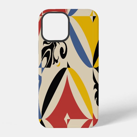 レトロ60年代アズレジョス幾何学模様 iPhoneケース (裏面)