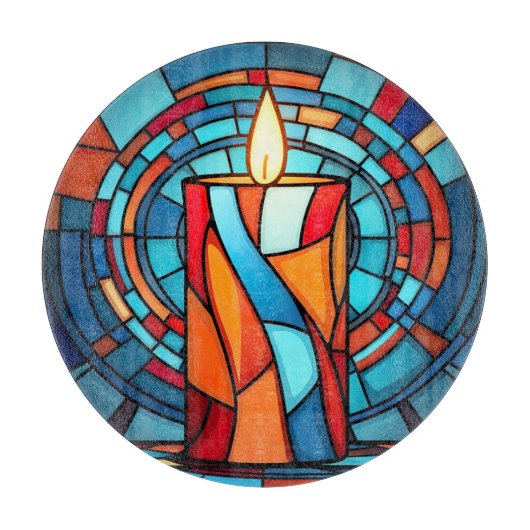 レトロ60年代クリスマスキャンドル カッティングボード (正面)