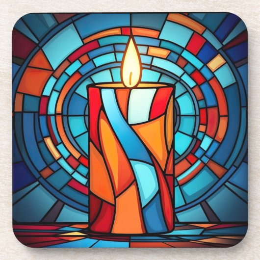 レトロ60年代クリスマスキャンドル コースター (正面)