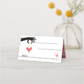 レトロ60年代半モダン半結婚ば幾何学理論 プレイスカード (正面)