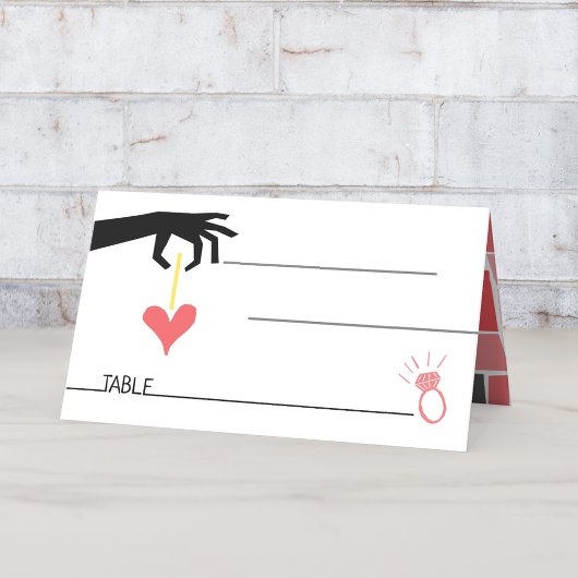 レトロ60年代半モダン半結婚ば幾何学理論 プレイスカード