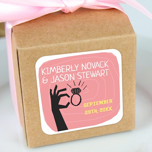 レトロ60年代半モダン半結婚期の名称日付 スクエアシール