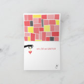 レトロ60年代半モダン半結婚 サンキューカード (内部)