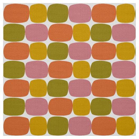 レトロ60年代70年代のパターン生地 ファブリック (見本)