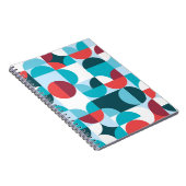 レトロ60年代70年代のミニマルなパターン ノートブック (右側)