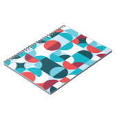 レトロ60年代70年代のミニマルなパターン ノートブック (左側)