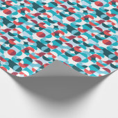 レトロ60年代70年代のミニマルなパターン ラッピングペーパー (角)