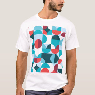 レトロ60年代70年代のミニマルなパターン Tシャツ