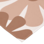 レトロ60年代70年代の審美的なフローラルパターン入りブラウン テーブルクロス (アングル)