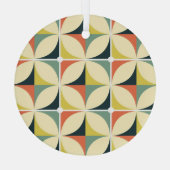 レトロ60年代70年代の幾何学模様。 ガラスオーナメント (裏面)