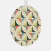 レトロ60年代70年代の幾何学模様。 ガラスオーナメント (正面右)