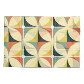 レトロ60年代70年代の幾何学模様。 枕カバー (裏面)