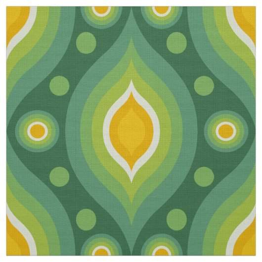 レトロ60年代70年代の模様織物 ファブリック (見本)