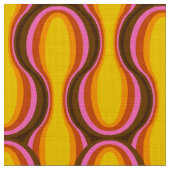 レトロ60年代70年代の模様織物 ファブリック (クローズアップ)