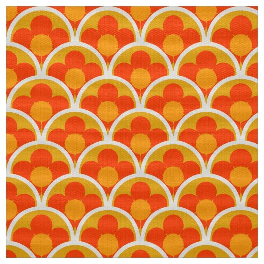 レトロ60年代70年代の模様織物 ファブリック (見本)