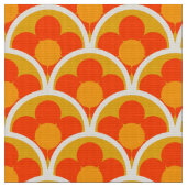 レトロ60年代70年代の模様織物 ファブリック (クローズアップ)