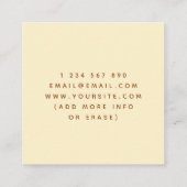 レトロ60年代70年代レインボーストライプズ1970年代1960 スクエア名刺 (裏面)