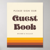 レトロ60年代 ヴィンテージ ゲストブック ウェディングサイン (正面)