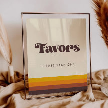 レトロ60年代 ヴィンテージ ミッドセンチュリー ウェディング フェイバーズ サイン