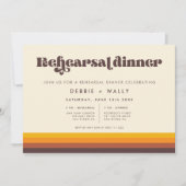 レトロ60年代 ヴィンテージ ミッドセンチュリー リハーサルディナー 招待状 (正面)