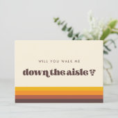 レトロ60年代　私と一緒に歩いてくれますか　プロポーズ 招待状 (スタンド正面)