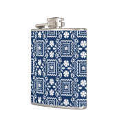 レトロ60度青花柄 フラスク (左)