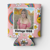 レトロ60番目の誕生日ヴィンテージ1958写真 缶クーラー (正面)