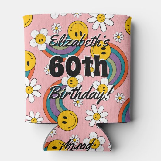 レトロ60番目の誕生日ヴィンテージ1958写真 缶クーラー (裏面)