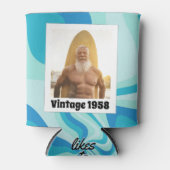 レトロ60番目の誕生日ヴィンテージ1958写真 缶クーラー (正面)