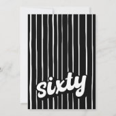 レトロ60番目の誕生日招待状 | 六十誕生日 招待状 (裏面)